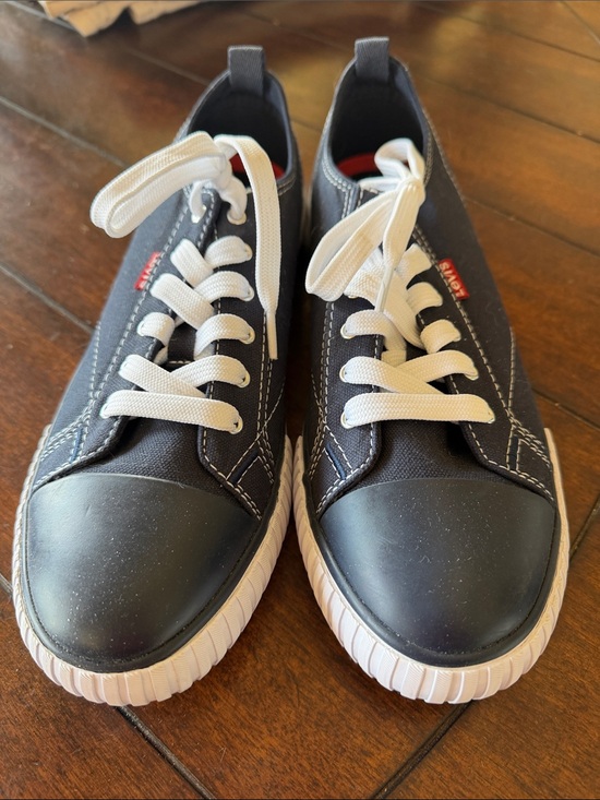 Levi's Shoes - Levi's Black Canvas Sneakers with White Laces